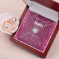 Birthday Love Knot Earing Nd Necklace set " Happy Sweet 16" - Cartor Stores