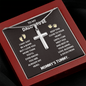 Daddy To Be Stainless Steel Cross Necklace with Message Card. - Cartor Stores