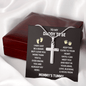 Daddy To Be Stainless Steel Cross Necklace with Message Card. - Cartor Stores