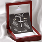 Daddy To Be Stainless Steel Cross Necklace with Message Card. - Cartor Stores