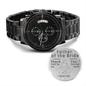 Father of the Bride Engraved Design Black Chronograph Watch "Thank you Dad" - Cartor Stores