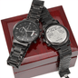 Father of the Bride Engraved Design Black Chronograph Watch "Thank you Dad" - Cartor Stores