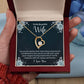 Forever Love Necklace With Message Card. " To My Beautiful Wife" - Cartor Stores