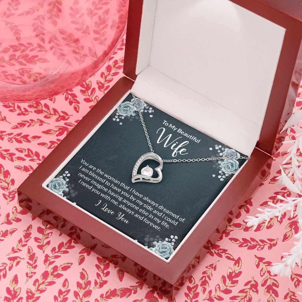Forever Love Necklace With Message Card. " To My Beautiful Wife" - Cartor Stores