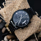 Future Husband Engraved Design Black Chronograph Watch. " Counting Down the time until I say I DO my boo" - Cartor Stores