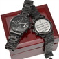 Future Husband Engraved Design Black Chronograph Watch. " Counting Down the time until I say I DO my boo" - Cartor Stores