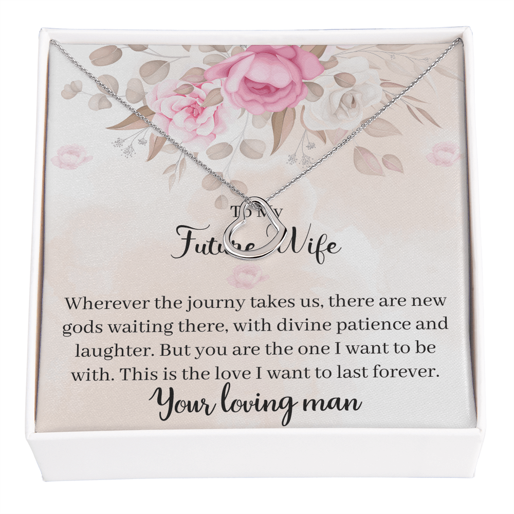 Future wife necklace for girlfriend with message card, 'This is the Love I want to Last Forever.' - Cartor Stores