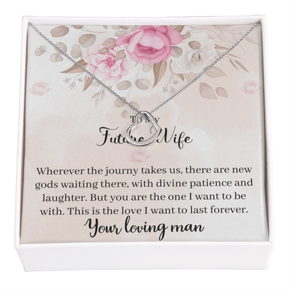 Future wife necklace for girlfriend with message card, 'This is the Love I want to Last Forever.' - Cartor Stores