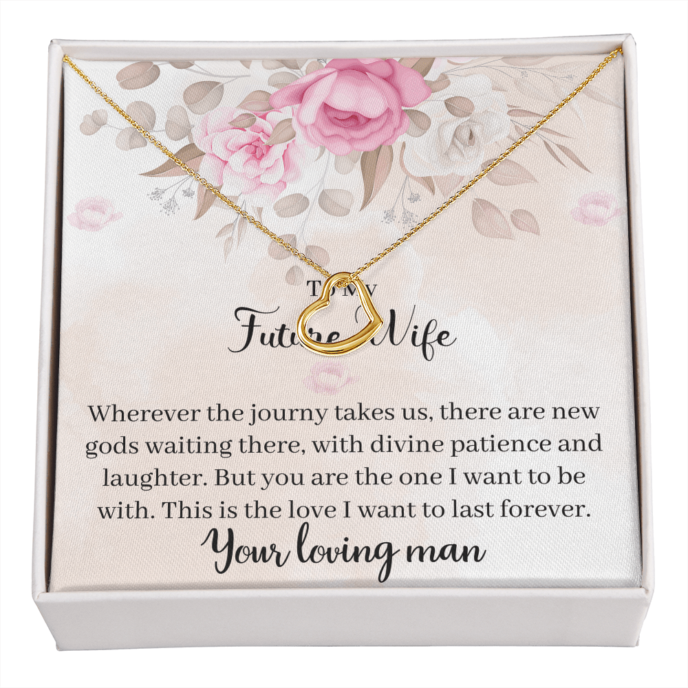 Future wife necklace for girlfriend with message card, 'This is the Love I want to Last Forever.' - Cartor Stores