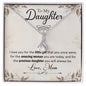 Gift for Daughter from Mom and Dad, Graduation Gift for Daughter To Our Daughter Necklace Love To Daughter Birthday College Graduation Gift - Cartor Stores
