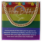 LGBTQ Cuban Link Chain (OREO + LUX BOX + LENGTH EXTENSION. "Happy Birthday Son." - Cartor Stores