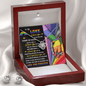 LGBTQ Rainbow Love Knot earring and Necklace with message card. "I Choose you" - Cartor Stores