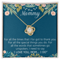 Love Knot Necklace. 'I Love You Mom' with Message card. Love Knot Necklace Message Card Gift For Mom Mother's Day Birthday From Daughter/ Son. - Cartor Stores