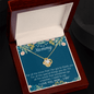 Love Knot Necklace. 'I Love You Mom' with Message card. Love Knot Necklace Message Card Gift For Mom Mother's Day Birthday From Daughter/ Son. - Cartor Stores