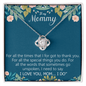 Love Knot Necklace. 'I Love You Mom' with Message card. Love Knot Necklace Message Card Gift For Mom Mother's Day Birthday From Daughter/ Son. - Cartor Stores