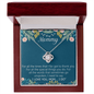 Love Knot Necklace. 'I Love You Mom' with Message card. Love Knot Necklace Message Card Gift For Mom Mother's Day Birthday From Daughter/ Son. - Cartor Stores