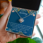 Love Knot Necklace. 'I Love You Mom' with Message card. Love Knot Necklace Message Card Gift For Mom Mother's Day Birthday From Daughter/ Son. - Cartor Stores