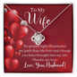 Love Knot Necklace. To My Wife Necklace - Gifts for Wife from Husband - Romantic Birthday, Valentine, Christmas, Anniversary Necklace for Wife, with Message card - Cartor Stores