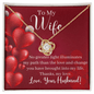 Love Knot Necklace. To My Wife Necklace - Gifts for Wife from Husband - Romantic Birthday, Valentine, Christmas, Anniversary Necklace for Wife, with Message card - Cartor Stores