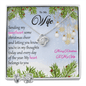 Merry Christmas Love Knot Earring & Necklace Set! Wife Christmas Gift - Husband And Wife Necklace With Message Card. - Cartor Stores