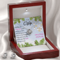 Merry Christmas Love Knot Earring & Necklace Set! Wife Christmas Gift - Husband And Wife Necklace With Message Card. - Cartor Stores