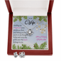Merry Christmas Love Knot Earring & Necklace Set! Wife Christmas Gift - Husband And Wife Necklace With Message Card. - Cartor Stores