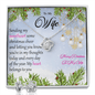 Merry Christmas Love Knot Earring & Necklace Set! Wife Christmas Gift - Husband And Wife Necklace With Message Card. - Cartor Stores