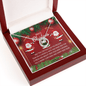 Merry Christmas Lucky in Love Necklace with message card. Christmas Gift For Mom From Daughter, Son - Gift For Mom. - Cartor Stores