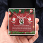 Merry Christmas Lucky in Love Necklace with message card. Christmas Gift For Mom From Daughter, Son - Gift For Mom. - Cartor Stores