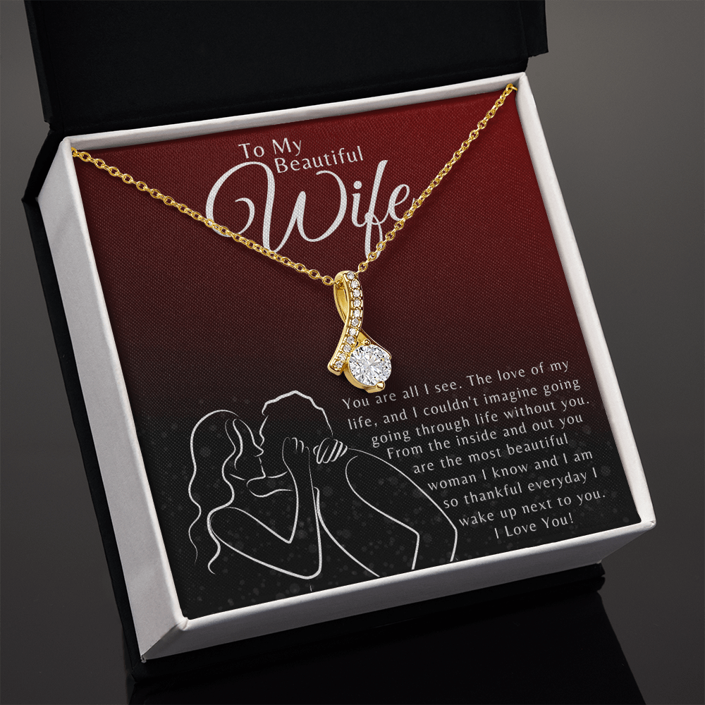The Alluring Beauty necklace (Yellow and White Gold Variant) " To My Beautiful Wife" - Cartor Stores