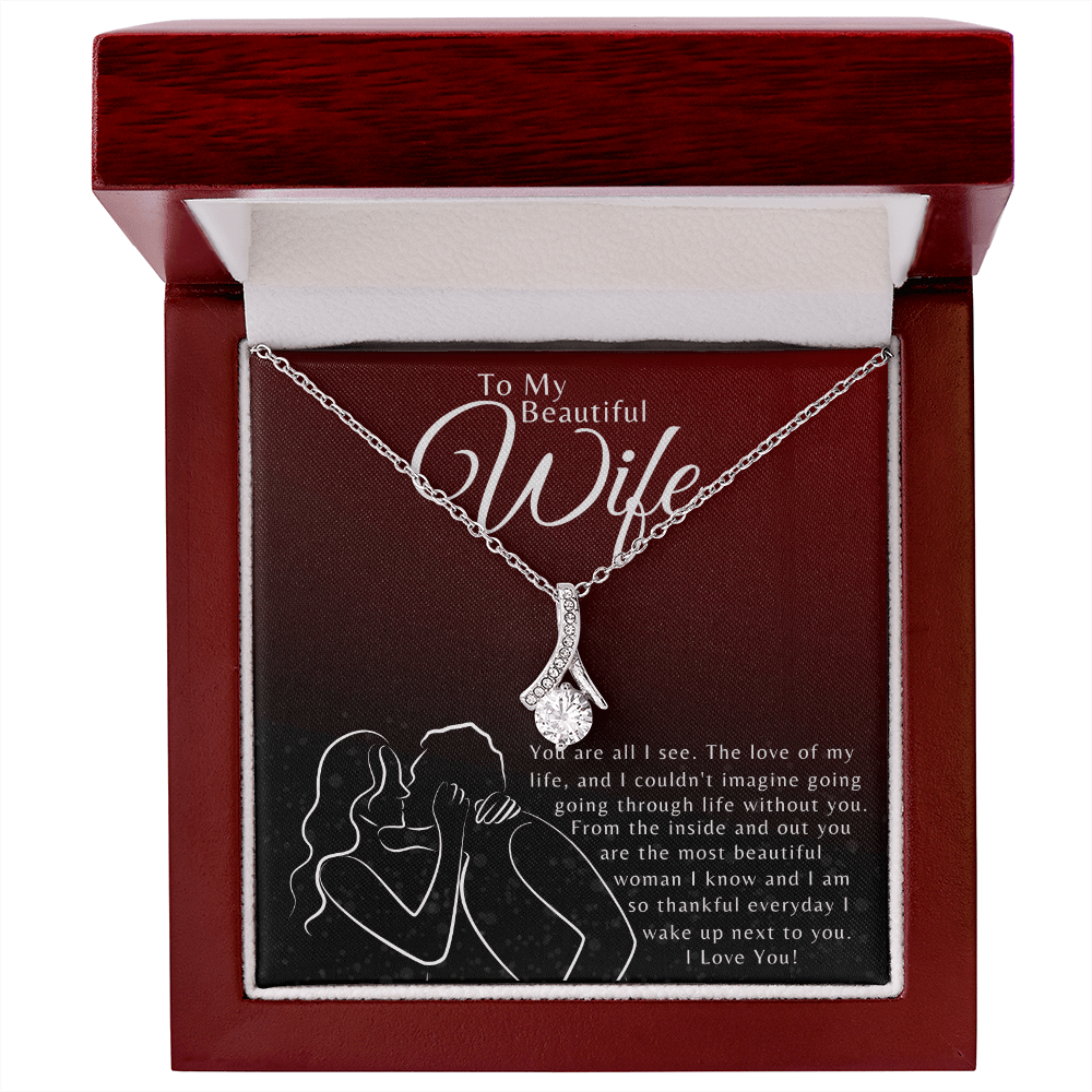 The Alluring Beauty necklace (Yellow and White Gold Variant) " To My Beautiful Wife" - Cartor Stores