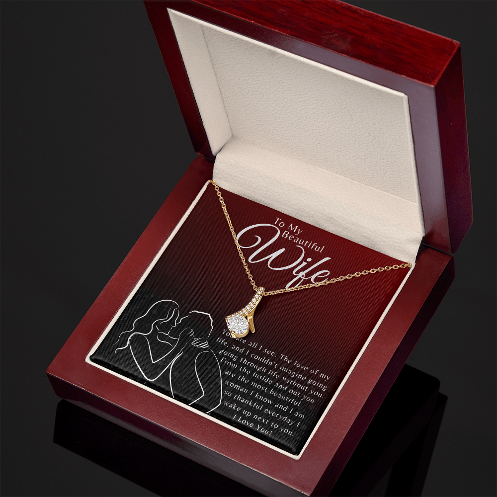 The Alluring Beauty necklace (Yellow and White Gold Variant) " To My Beautiful Wife" - Cartor Stores