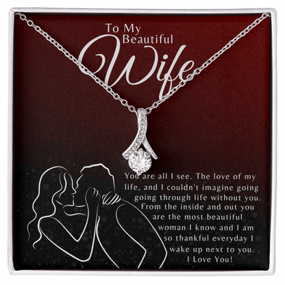 The Alluring Beauty necklace (Yellow and White Gold Variant) " To My Beautiful Wife" - Cartor Stores