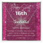 To my daughter personalized name necklace for 16th birthday - Cartor Stores