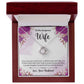 To my Gorgeous Wife Love Knot Necklace With Message Card. - Cartor Stores