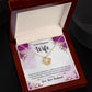 To my Gorgeous Wife Love Knot Necklace With Message Card. - Cartor Stores