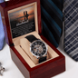 To My Husband Men's Openwork Watch + MC with Message Card - Cartor Stores