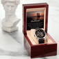 To My Husband Men's Openwork Watch + MC with Message Card - Cartor Stores