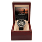 To My Husband Men's Openwork Watch + MC with Message Card - Cartor Stores