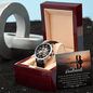 To My Husband Men's Openwork Watch + MC with Message Card - Cartor Stores