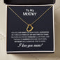 To My Mom Necklace Gift Mom Gift Mom Gift from Son necklace for mom Bonus mom jewelry mothers day gift Initial necklace Mothers Day Gift Bo - Cartor Stores