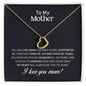 To My Mom Necklace Gift Mom Gift Mom Gift from Son necklace for mom Bonus mom jewelry mothers day gift Initial necklace Mothers Day Gift Bo - Cartor Stores