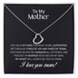 To My Mom Necklace Gift Mom Gift Mom Gift from Son necklace for mom Bonus mom jewelry mothers day gift Initial necklace Mothers Day Gift Bo - Cartor Stores